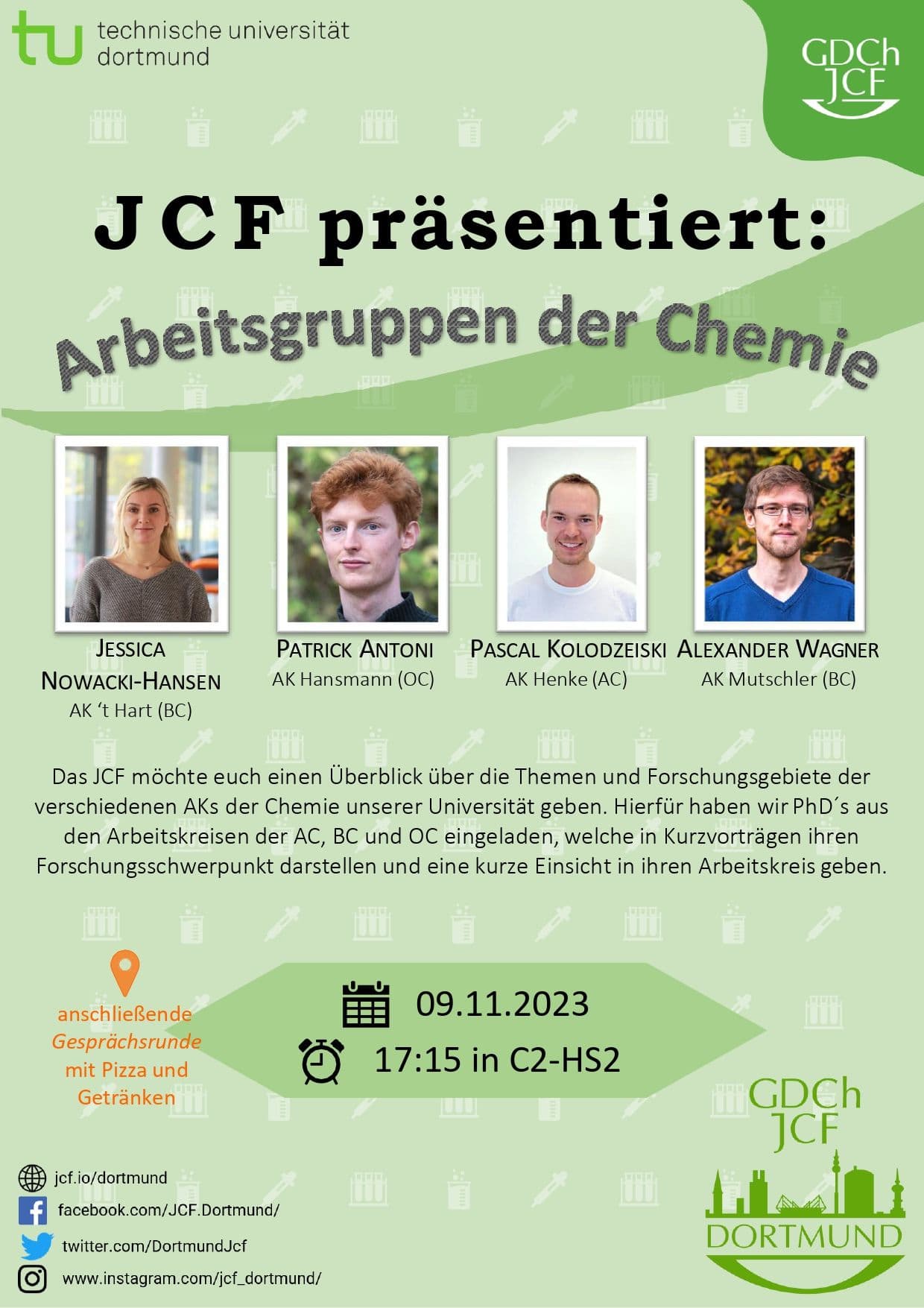 JCF präsentiert Arbeitsgruppen der Chemie, Teil 3