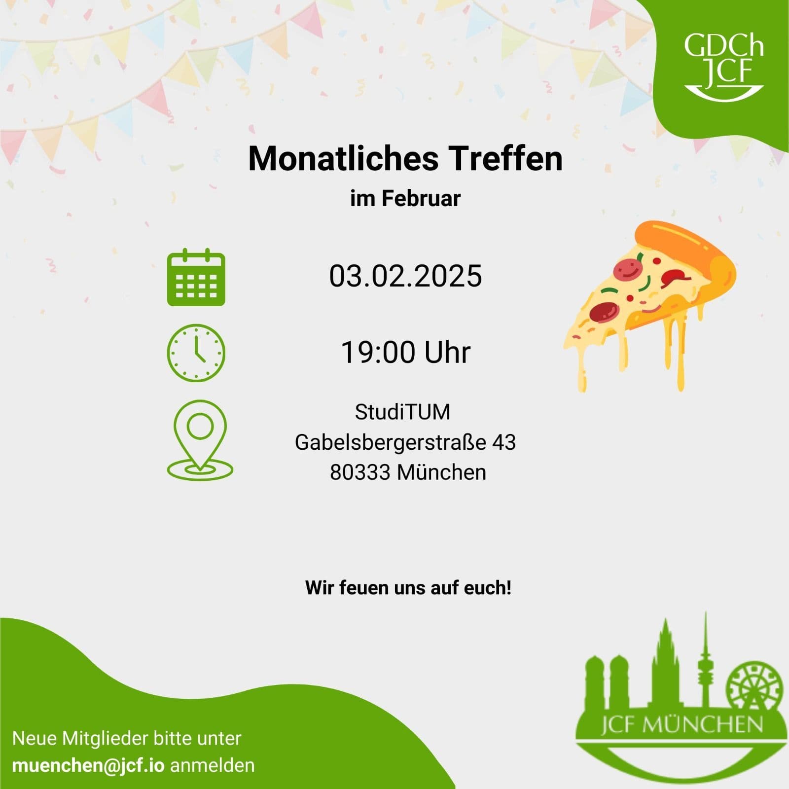 Monatliches Treffen JCF München & Planung Alpenforum