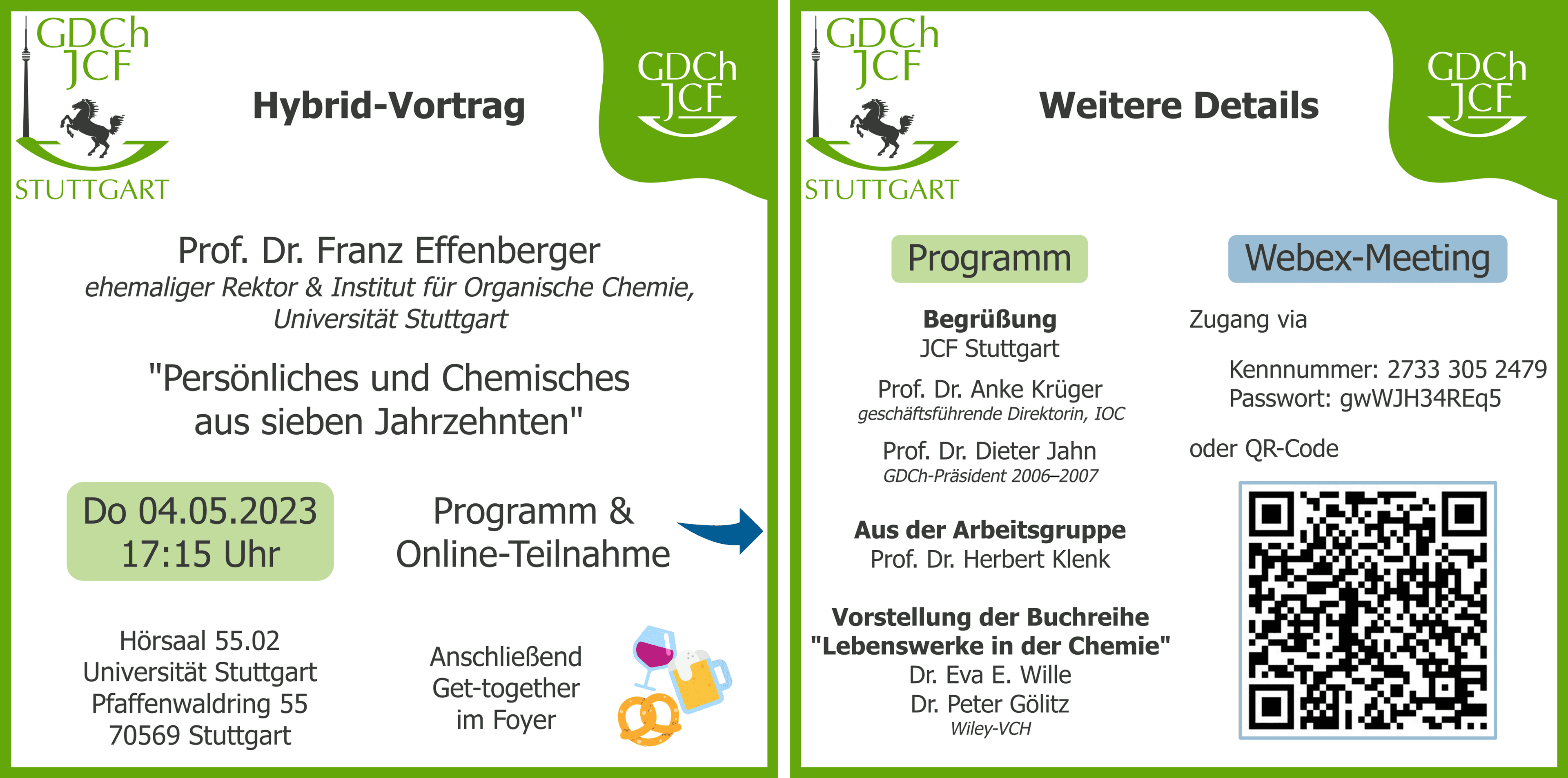Persönliches und Chemisches aus sieben Jahrzehnten
