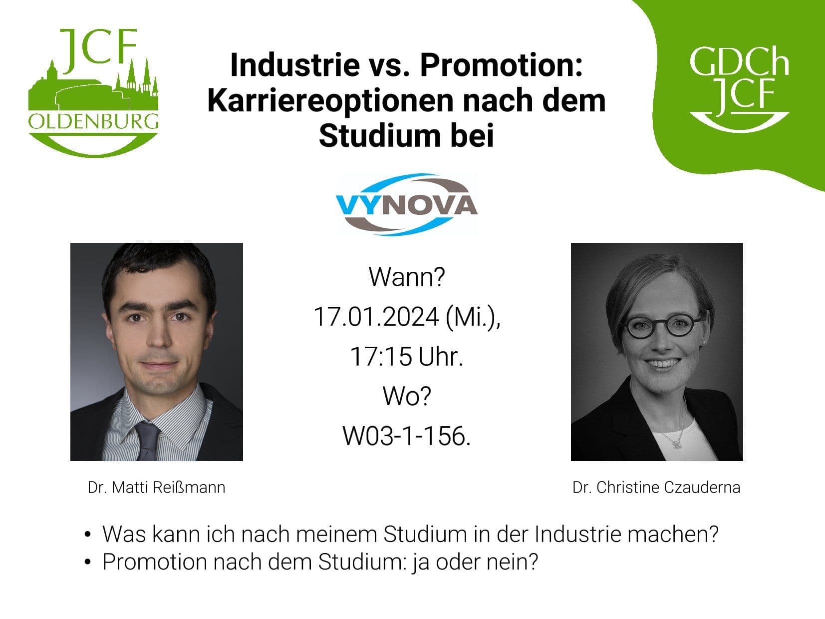 Industrie vs. Promotion: Karriereoptionen nach dem Studium bei Vynova