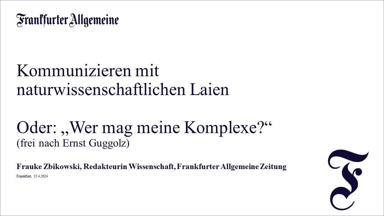 Kommunizieren mit naturwissenschaftlichen Laien